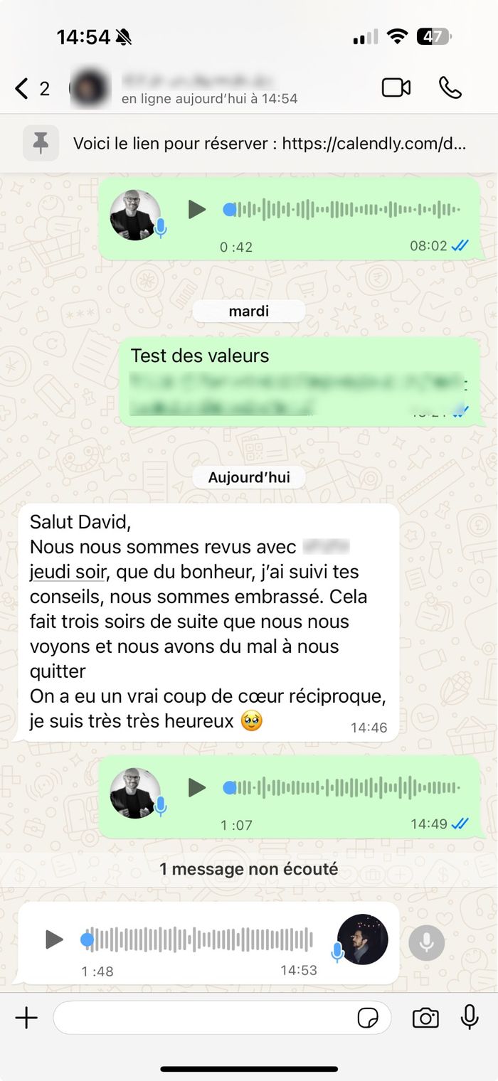 Message d'un membre de Renouveau