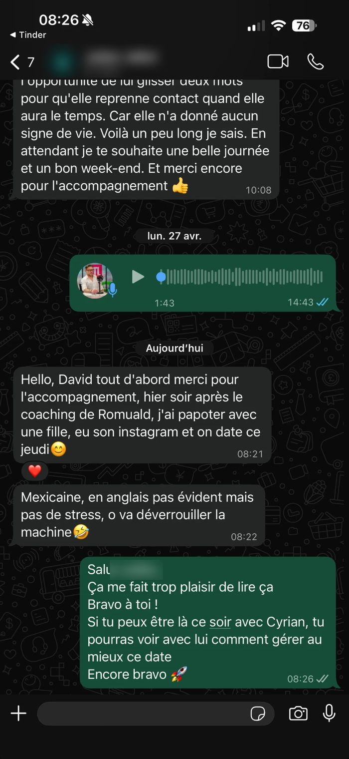 Message d'un membre de Renouveau
